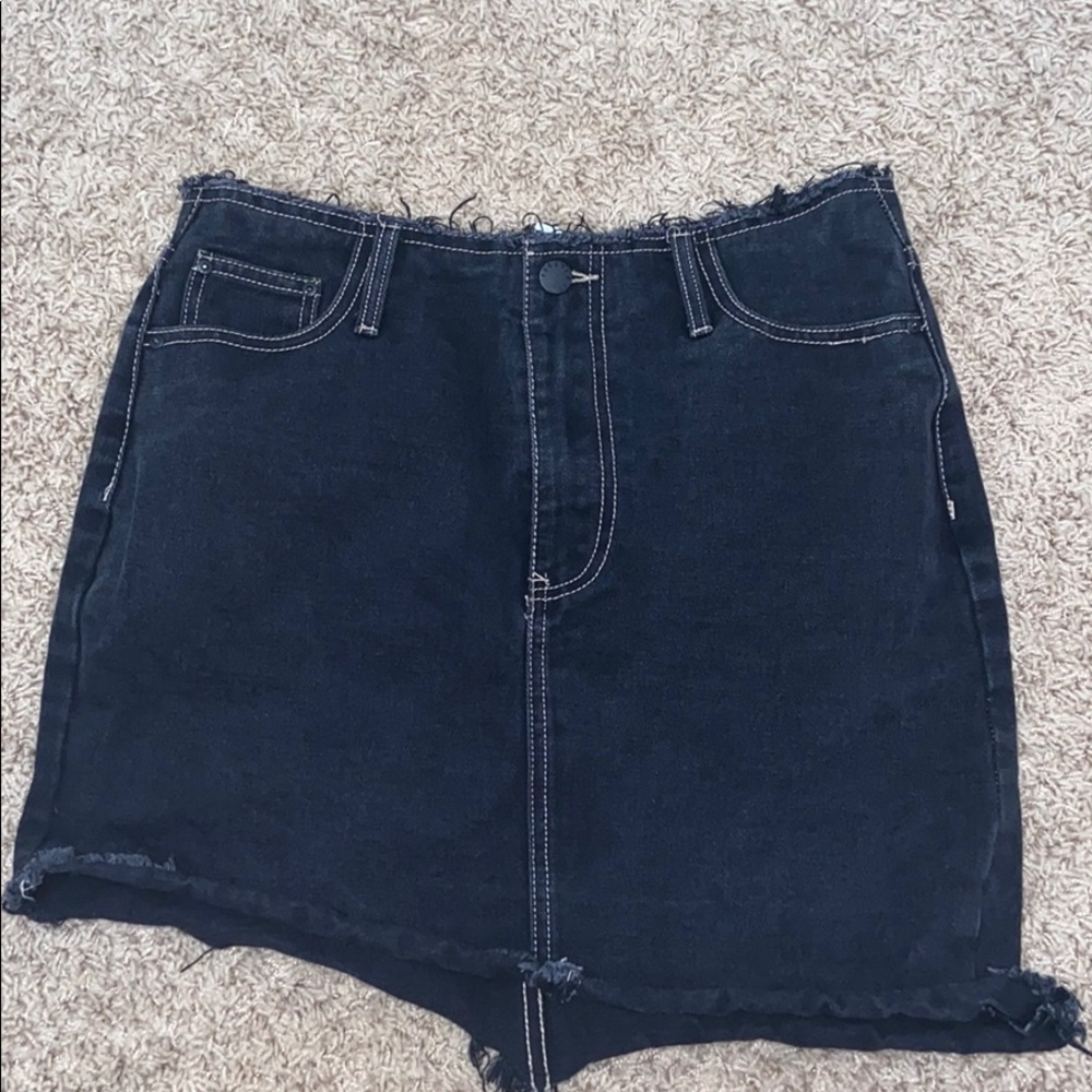 black denim skirt